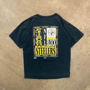 Vintage NFL Pittsburgh Steelers Salem Sportswear City Block Football Shirt XL